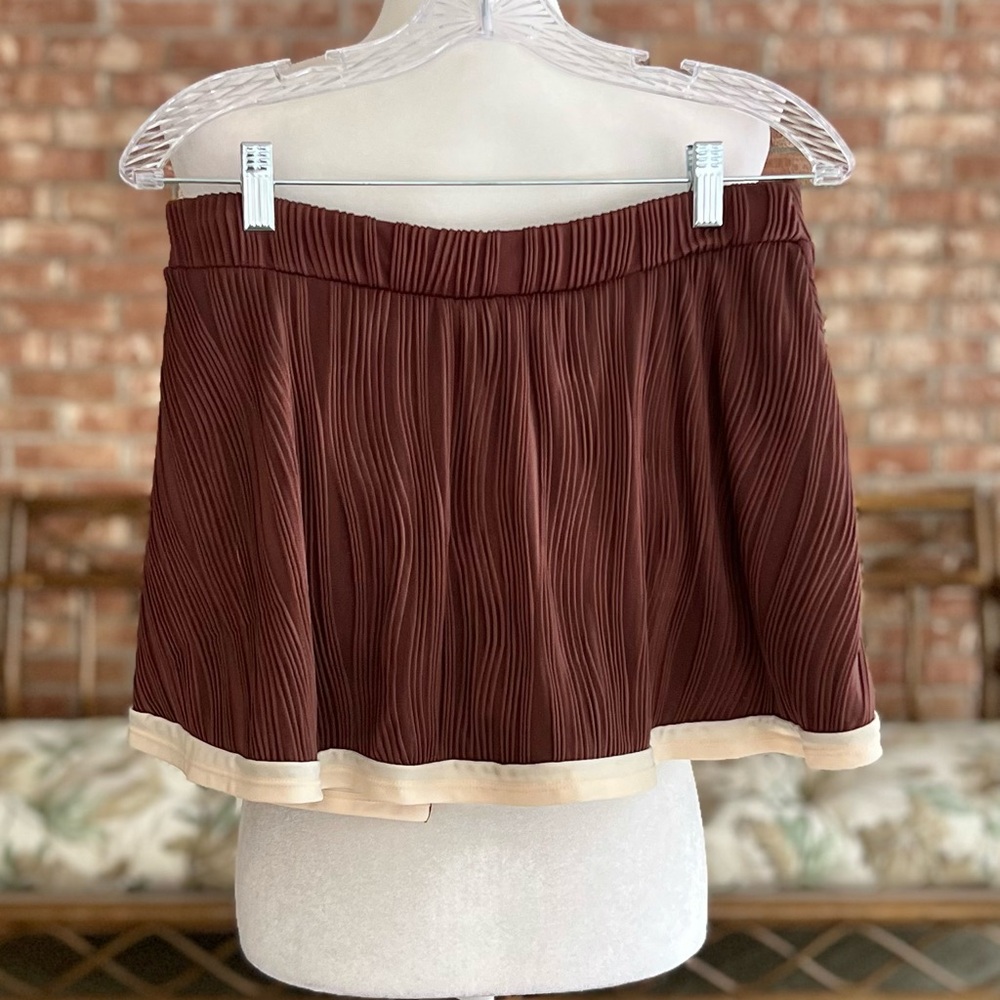 Brown and Cream Women's Tankini Set - Picture 8 of 12